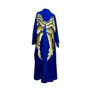 {BRAND NEW, FROM BRAND} ROYAL BLUE WING ROBE, in cotton, by Brilliant Imports